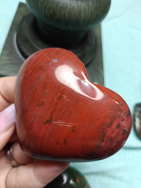 Ocean Jasper Red Crystal Heart