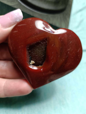 Carnelian Jasper heart