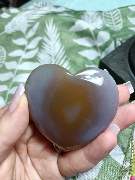 Agate Crystal Heart