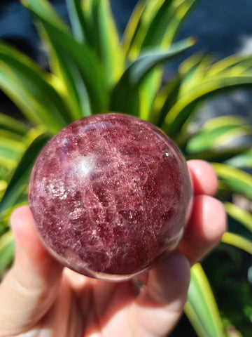 Strawberry Quartz Crystal Sphere