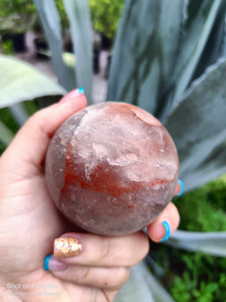 Fire Quartz Sphere high quality with Ring of fire