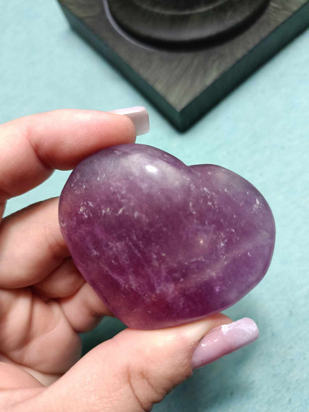 Purple Fluorite Crystal Heart