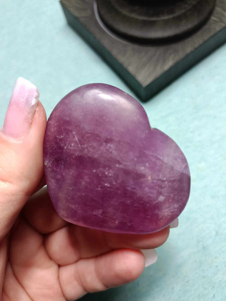 Purple Fluorite Crystal Heart