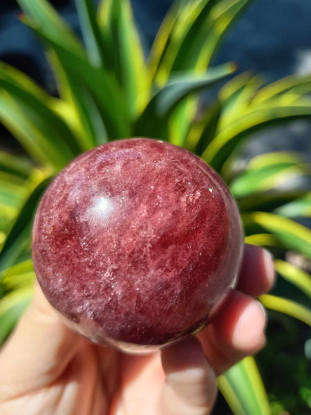 Strawberry Quartz Crystal Sphere