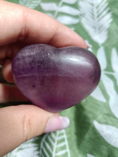 Purple Fluorite Crystal Heart