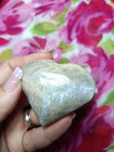 Moonstone white Labradorite Crystal Heart