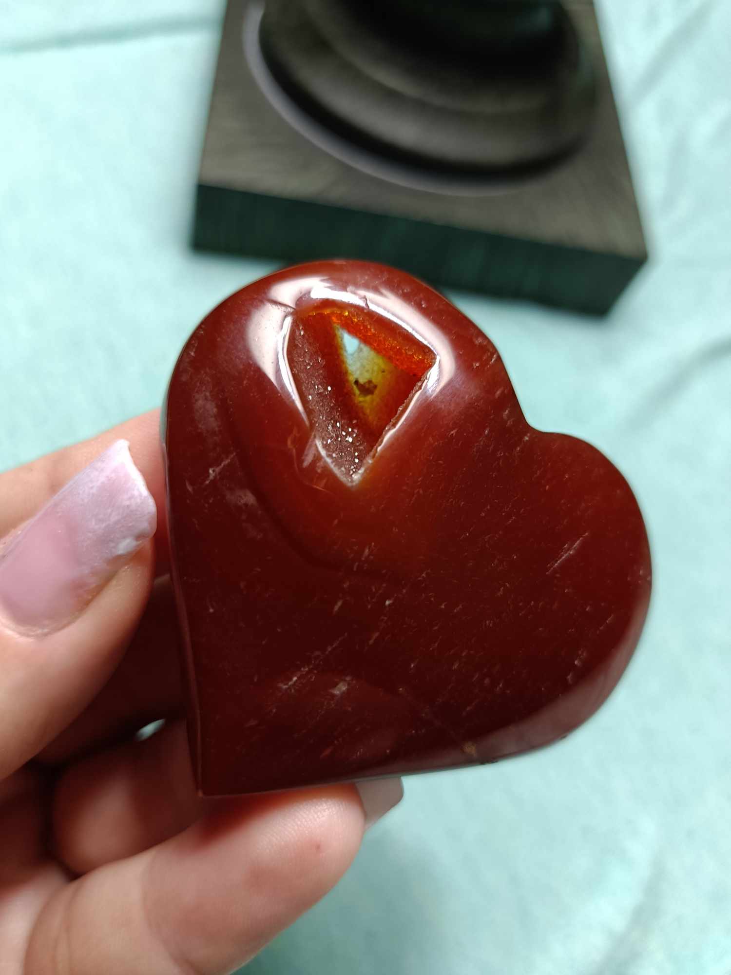 Carnelian Jasper heart