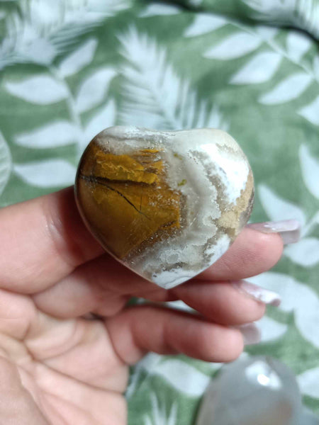 Ocean Jasper Crystal Heart