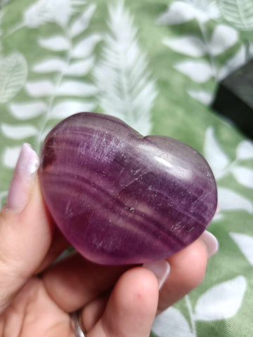 Purple Fluorite Crystal Heart