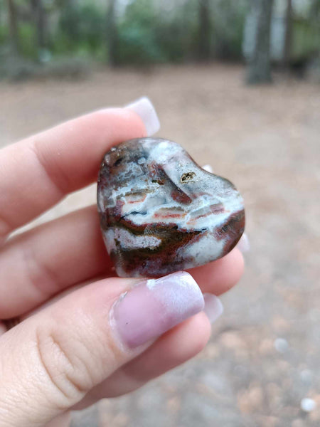 Ocean Jasper Crystal Heart