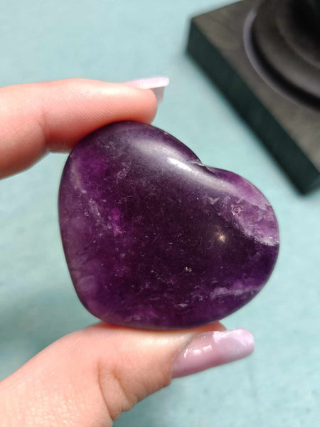 Purple Fluorite Crystal Heart