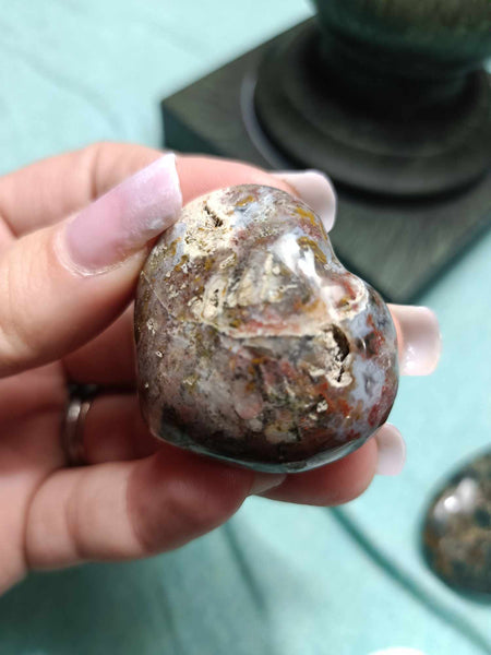 Ocean Jasper Crystal Heart