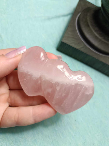 Double Heart Pink Quartz