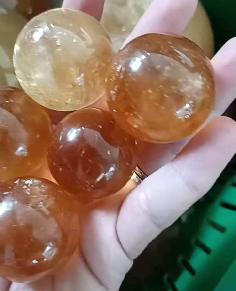 Honey Calcite Sphere