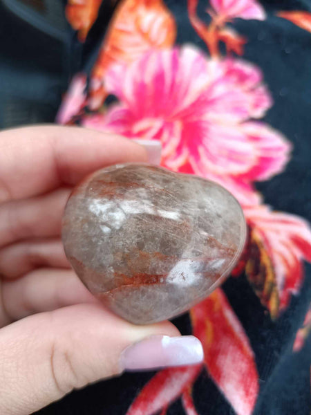 Fire Quartz Crystal Heart