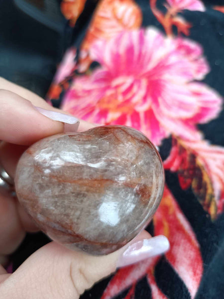 Fire Quartz Crystal Heart