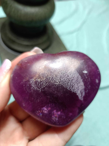 Purple Fluorite Crystal Heart