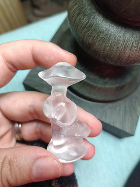 Clear Quartz Crystal Triplehead Mushroom