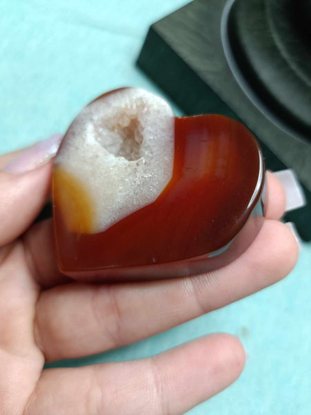 Carnelian Jasper heart