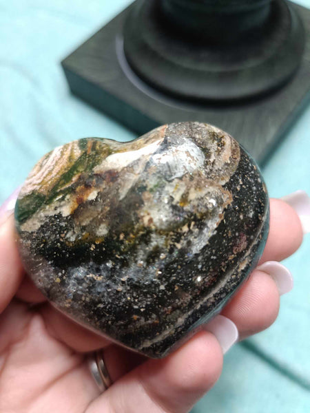 Ocean Jasper Crystal Heart