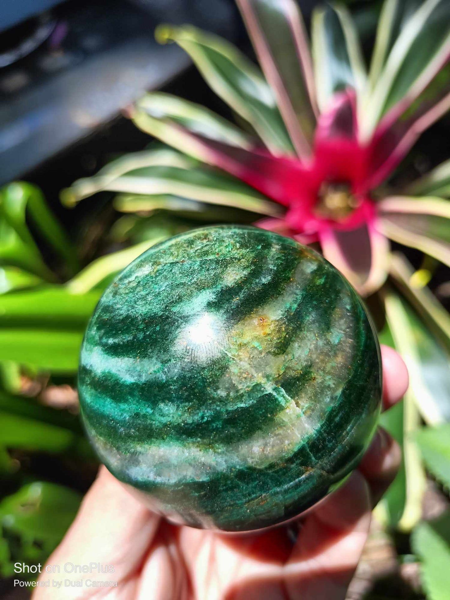 Mariposite green mineral crystalized pollished Spheres