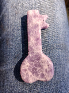 Lepidolite Crystal Key