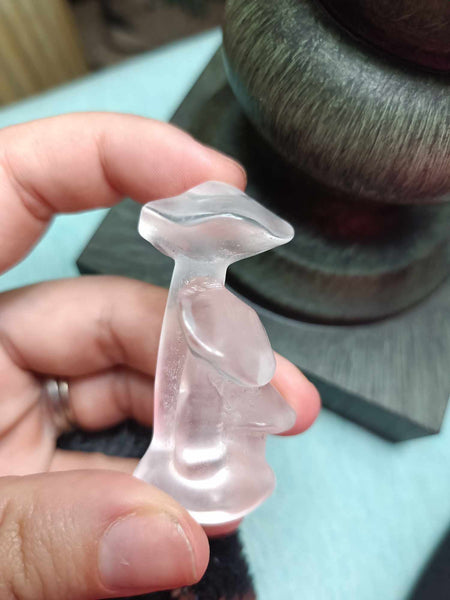 Clear Quartz Crystal Triplehead Mushroom