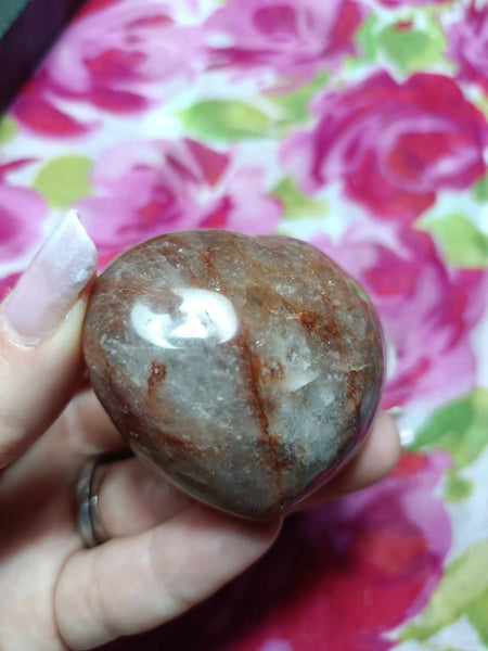 Fire Quartz Crystal Heart