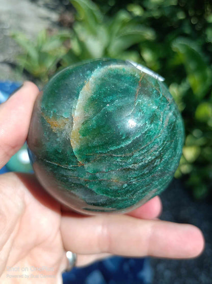 Mariposite green mineral crystalized pollished Spheres