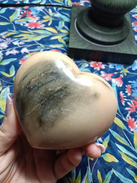 Natural Sandstone Crystal Heart