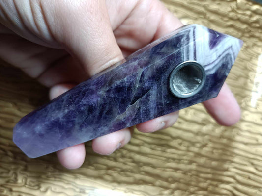 Amethyst Crystal Pipe