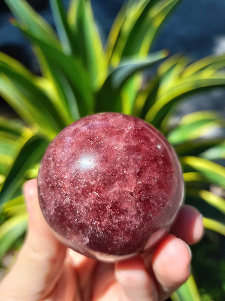 Strawberry Quartz Crystal Sphere