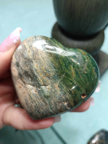 Ocean Jasper Crystal Heart