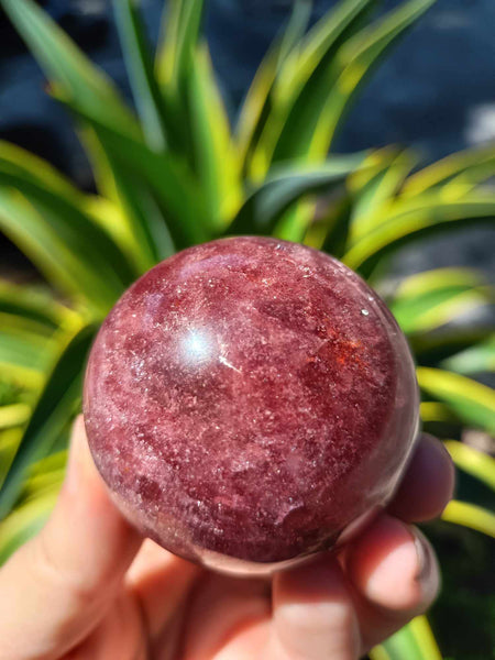 Strawberry Quartz Crystal Sphere