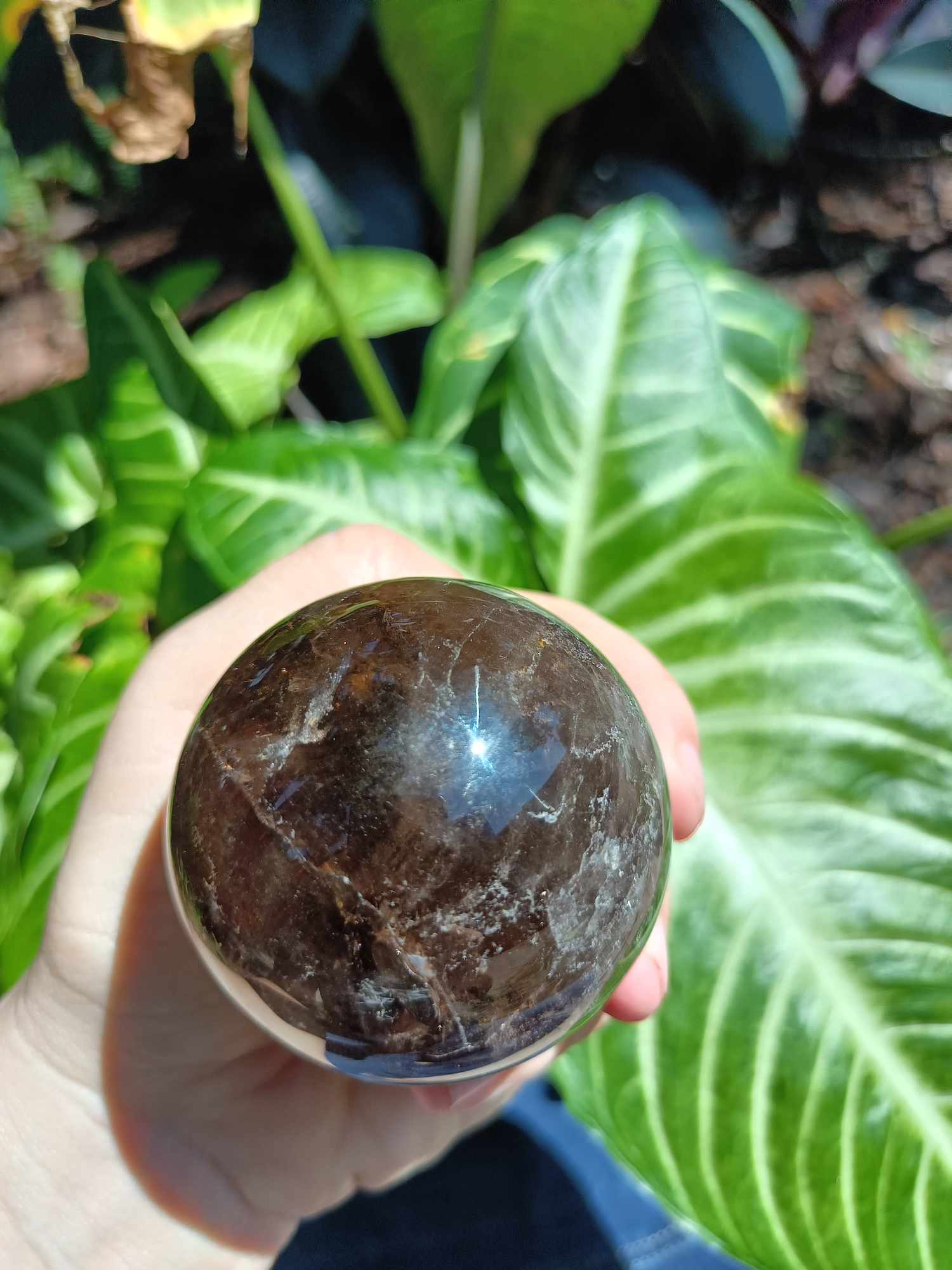 Smokey Quartz Crystal Sphere