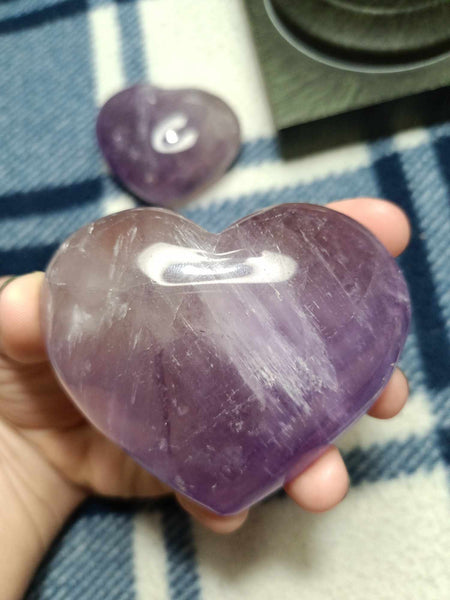 Amethyst crystal heart