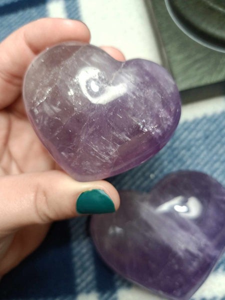 Amethyst crystal heart