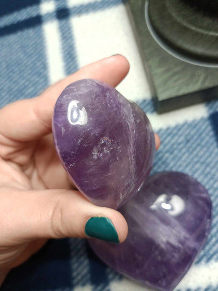 Amethyst crystal heart