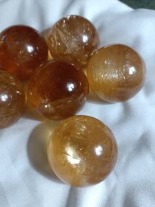 Honey Calcite Sphere