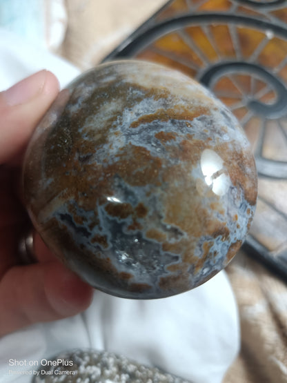 Ocean Jasper Crystal Palmstone