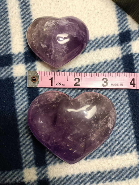 Amethyst crystal heart