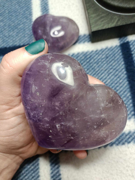 Amethyst crystal heart