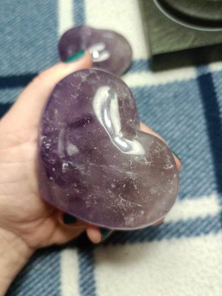 Amethyst crystal heart