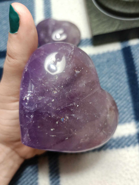 Amethyst crystal heart