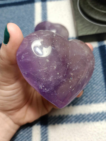 Amethyst crystal heart