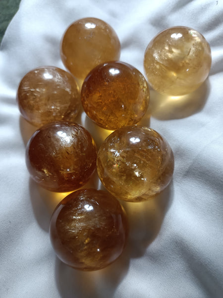 Honey Calcite Sphere