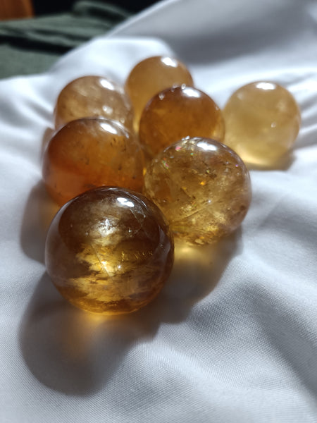 Honey Calcite Sphere