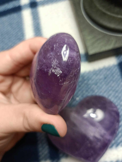 Amethyst crystal heart