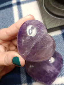 Amethyst crystal heart