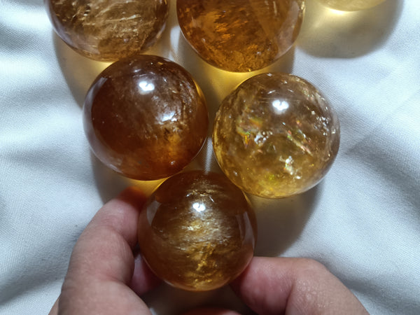 Honey Calcite Sphere